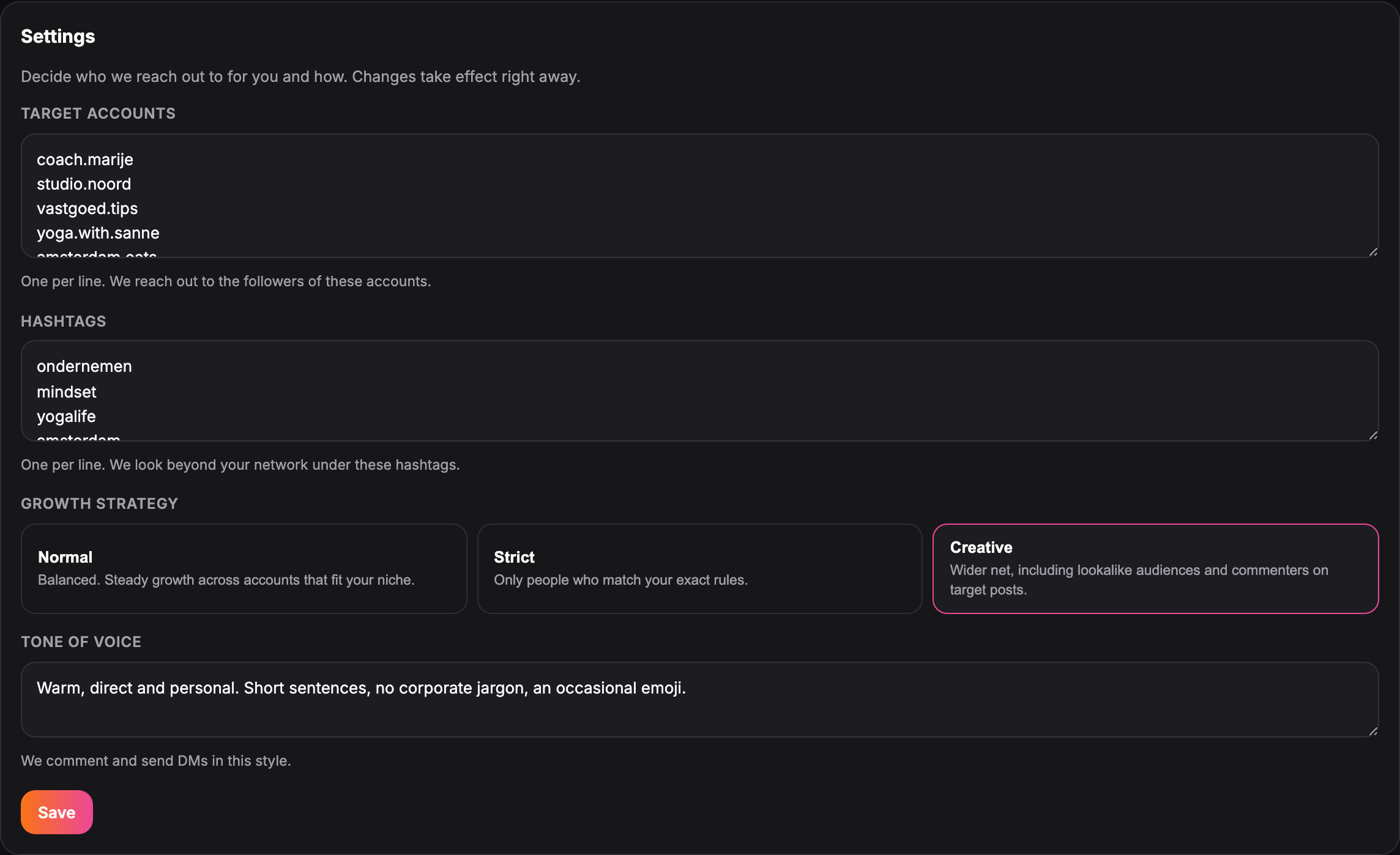 Manage your targeting and strategy